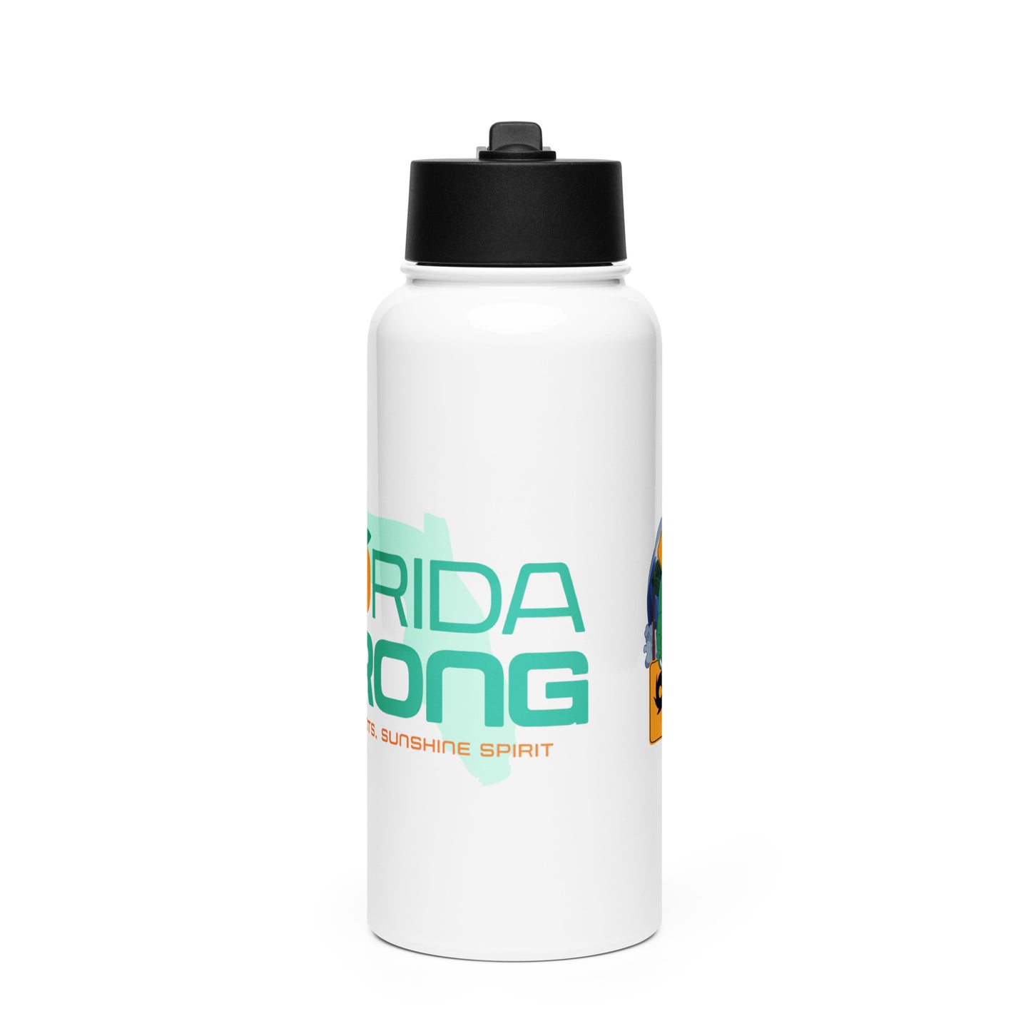 Stainless steel water bottle with a straw lid: Florida Strong