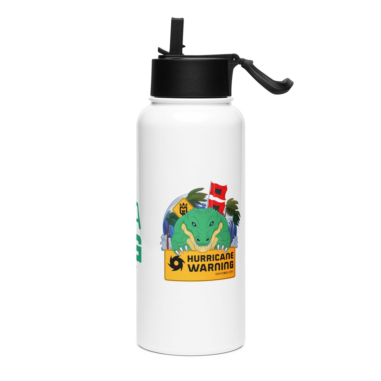 Stainless steel water bottle with a straw lid: Florida Strong